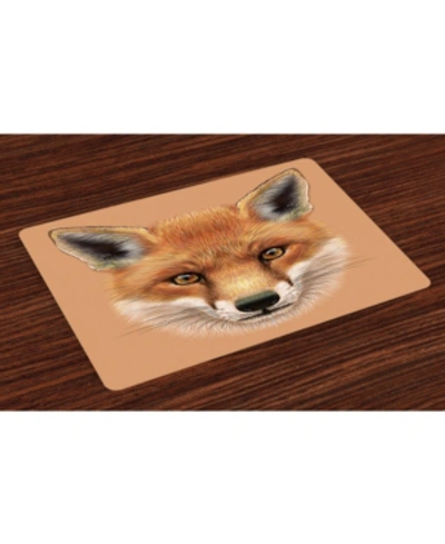 Ambesonne Fox Place Mats, Set Of 4 In Multi