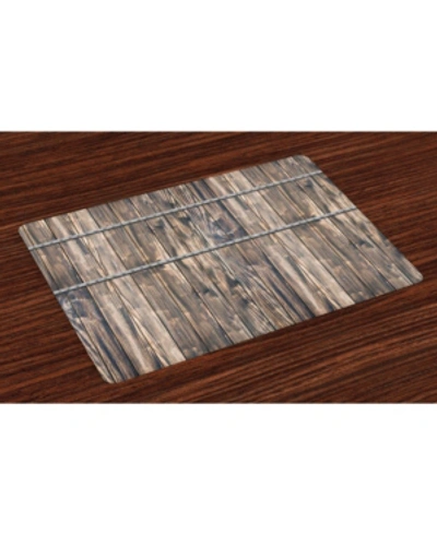 Ambesonne Rustic Place Mats, Set Of 4 In Brown