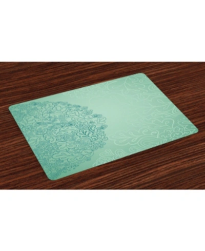 Ambesonne Mint Place Mats, Set Of 4 In Teal