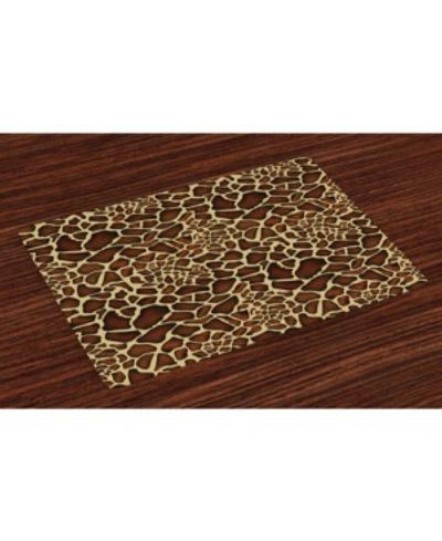Ambesonne Zambia Place Mats, Set Of 4 In Multi