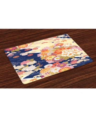 Ambesonne Japanese Place Mats, Set Of 4 In Multi