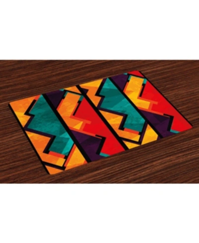 Ambesonne Modern Place Mats, Set Of 4 In Teal