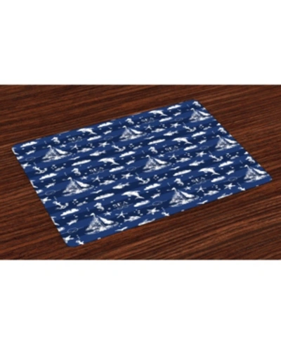 Ambesonne Place Mats, Set Of 4 In Blue