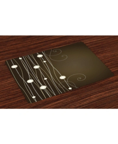 Ambesonne Chocolate Place Mats, Set Of 4 In Multi