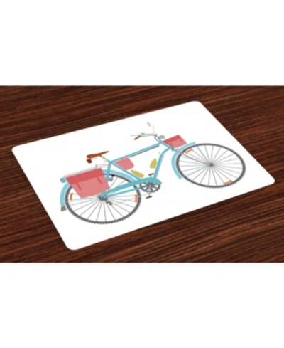 Ambesonne Bicycle Place Mats, Set Of 4 In Multi