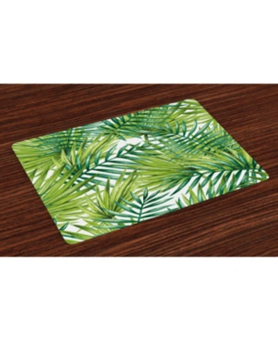 Ambesonne Plant Place Mats, Set Of 4 In Multi