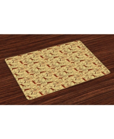 Ambesonne Southwestern Place Mats, Set Of 4 In Multi