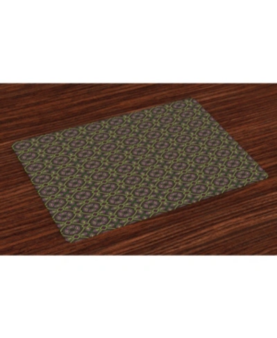 Ambesonne Celtic Place Mats, Set Of 4 In Purple