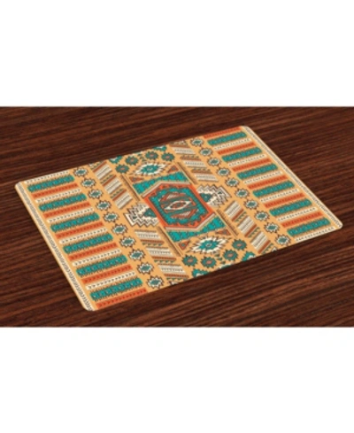 Ambesonne Tribal Place Mats, Set Of 4 In Multi