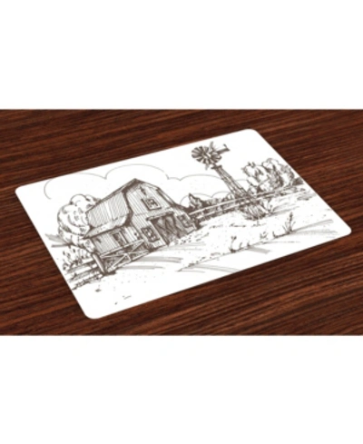 Ambesonne Windmill Place Mats, Set Of 4 In Multi