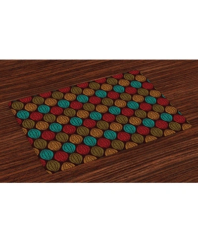 Ambesonne Earth Tones Place Mats, Set Of 4 In Multi