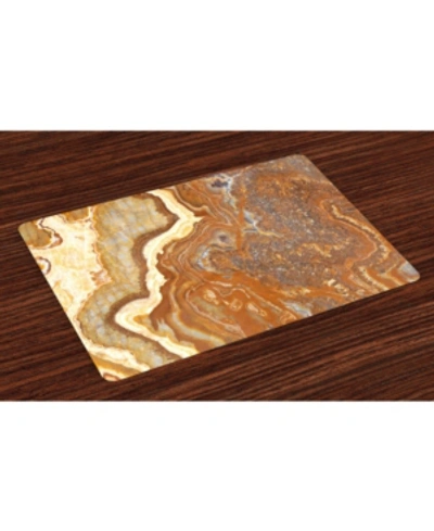Ambesonne Marble Place Mats, Set Of 4 In Multi