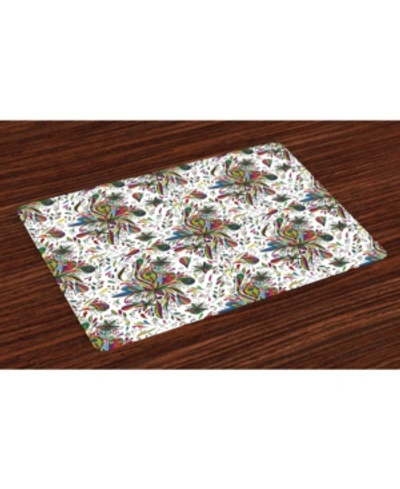 Ambesonne Colorful Place Mats, Set Of 4 In Multi