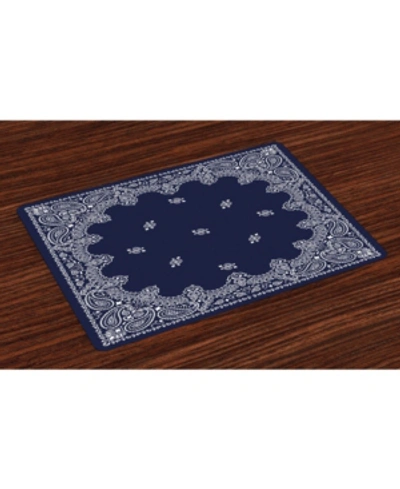 Ambesonne Paisley Place Mats, Set Of 4 In Multi