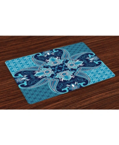 Ambesonne Place Mats, Set Of 4 In Blue