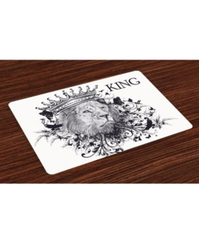Ambesonne King Place Mats, Set Of 4 In Black