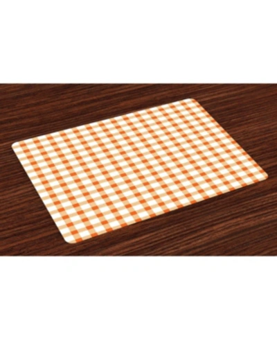 Ambesonne Place Mats, Set Of 4 In Orange