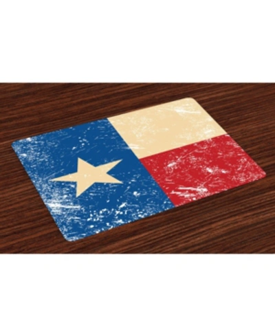 Ambesonne Texas Star Place Mats, Set Of 4 In Multi