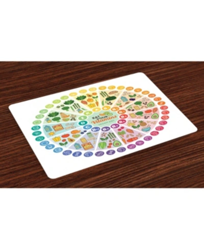 Ambesonne Vegan Place Mats, Set Of 4 In Multi