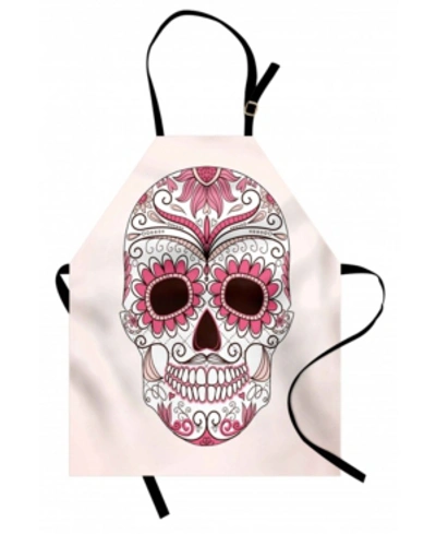 Ambesonne Sugar Skull Apron In Red