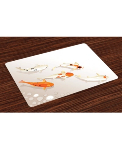Ambesonne Animal Place Mats, Set Of 4 In Orange
