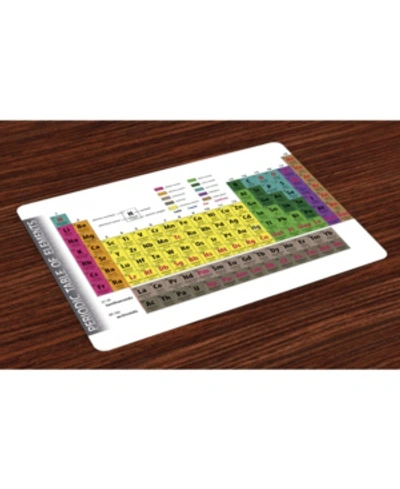 Ambesonne Modern Place Mats, Set Of 4 In Multi
