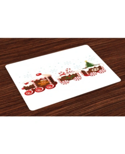 Ambesonne Christmas Place Mats, Set Of 4 In Multi