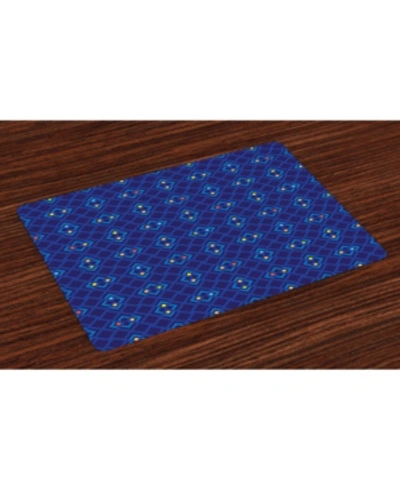 Ambesonne Place Mats, Set Of 4 In Blue