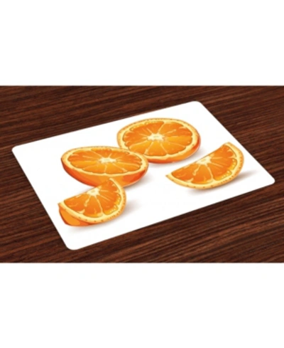Ambesonne Nature Place Mats, Set Of 4 In Orange