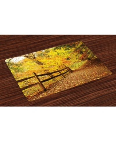 Ambesonne Landscape Place Mats, Set Of 4 In Multi