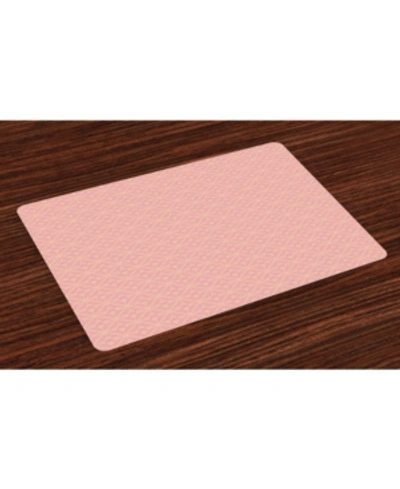 Ambesonne Peach Place Mats, Set Of 4