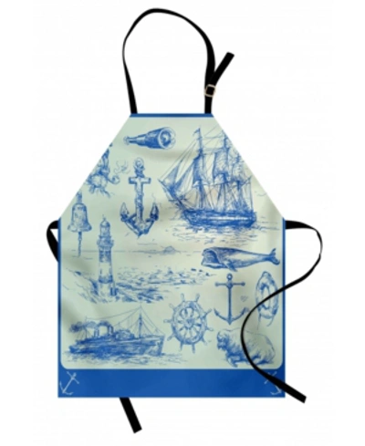 Ambesonne Nautical Anchor Apron In Tan/beige