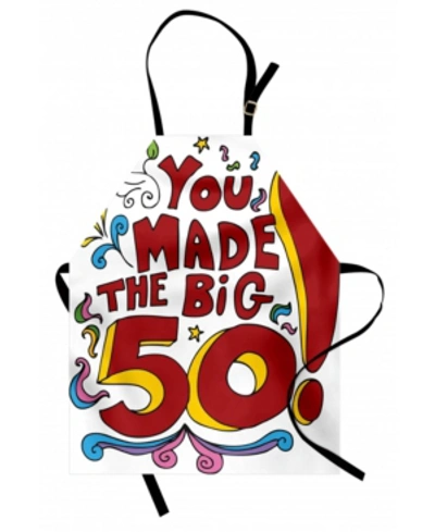 Ambesonne 50th Birthday Apron In Multi