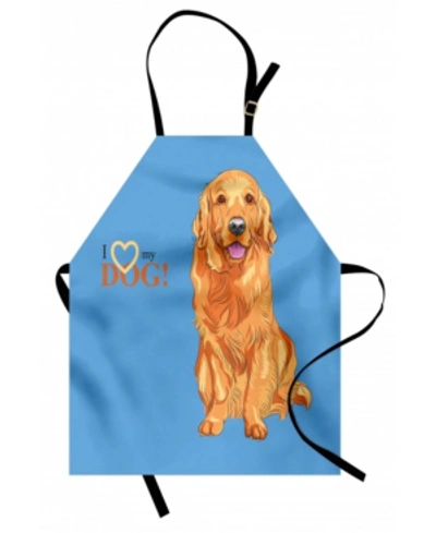 Ambesonne Golden Retriever Apron In Black