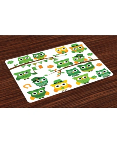 Ambesonne St. Patrick's Day Place Mats, Set Of 4 In Green