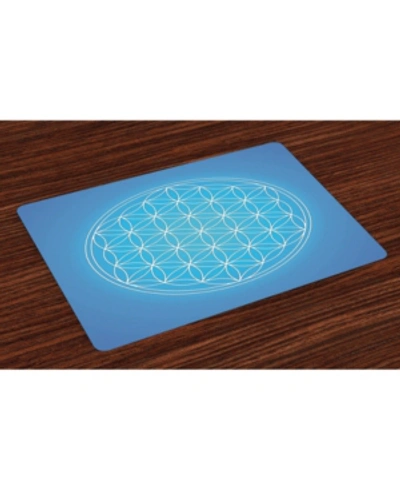 Ambesonne Geometry Place Mats, Set Of 4 In Blue