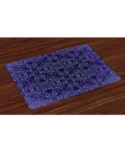 Ambesonne Vintage-like Place Mats, Set Of 4 In Lavender