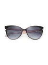 Fendi Two-tone Cat-eye Notched Optyl Sunglasses In Black Crystal