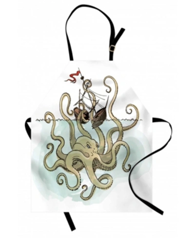 Ambesonne Kraken Apron In Yellow