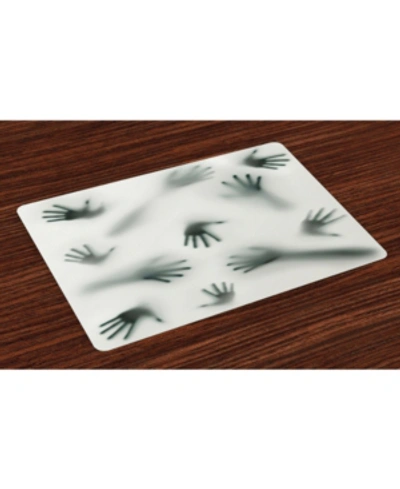 Ambesonne Horror House Place Mats, Set Of 4 In Emerald