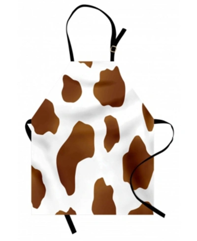Ambesonne Cow Print Apron In Brown