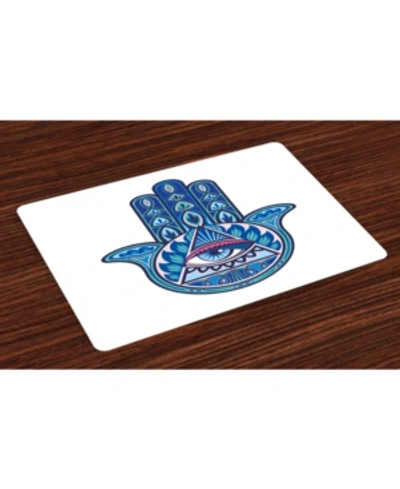 Ambesonne Evil Eye Place Mats, Set Of 4 In Blue
