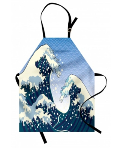 Ambesonne Japanese Wave Apron In Multi