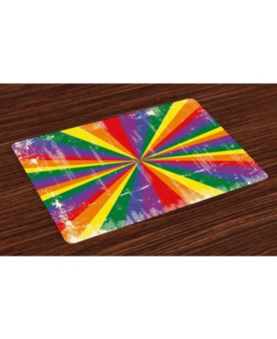 Ambesonne Pride Place Mats, Set Of 4 In Multi