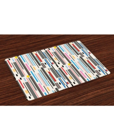 Ambesonne Abstract Place Mats, Set Of 4 In Multi