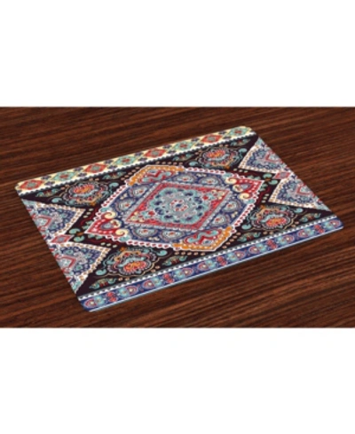 Ambesonne Ethnic Place Mats, Set Of 4 In Multi