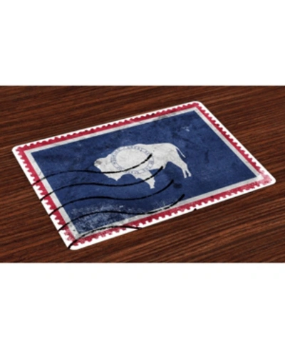 Ambesonne Wyoming Place Mats, Set Of 4 In Multi