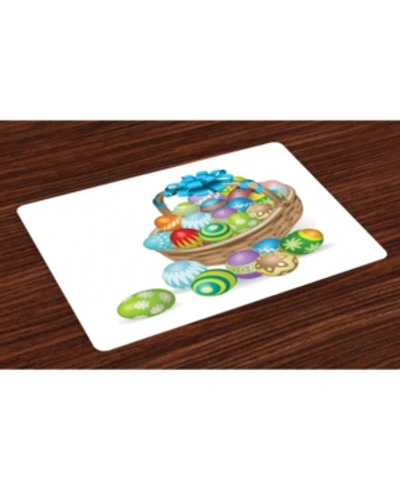 Ambesonne Easter Place Mats, Set Of 4 In Multi