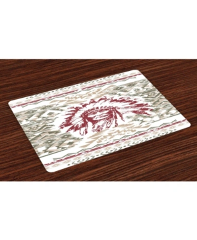 Ambesonne Art Place Mats, Set Of 4 In Sage