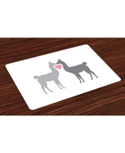 Ambesonne Llama Place Mats, Set Of 4 In Multi